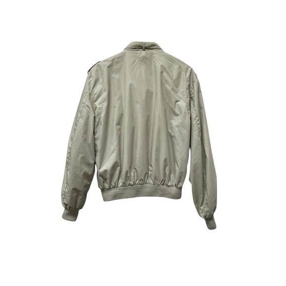 VINTAGE Members Only Jacket Mens Cafe Racer Tan Windbreaker 80s EuropeCraft - Picture 2 of 8